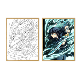 鬼灭之刃霞柱时透无一郎周边灯光画生日礼物手办谷子电竞房小夜灯