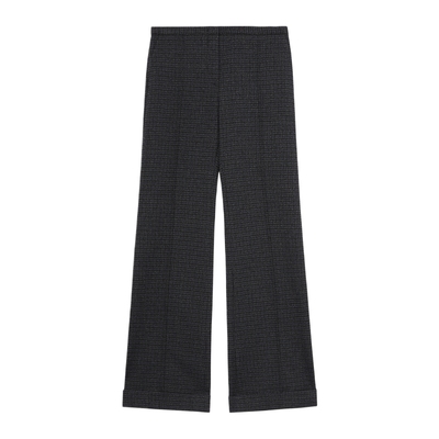 IT细格纹西装长裤复古质感