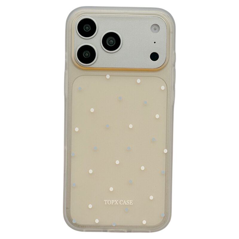 MoreRex ins韩系半透磨砂可爱小波点适用苹果18手机壳iphone17promax新款18pro全包15防摔保护套14女16超好看