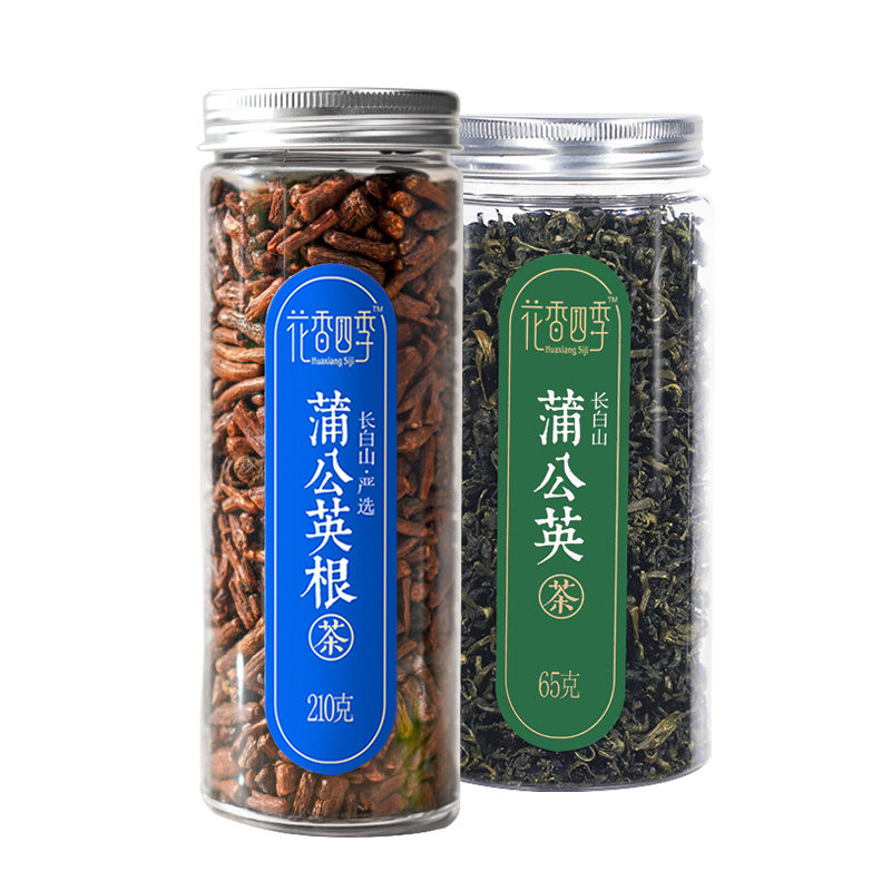 蒲公英根茶蒲公英叶茶组合 长白山浦公英叶根炒熟
