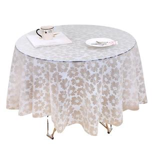 一次性台布塑料桌布加厚圆桌印花长方形餐桌布防水家用饭店防油