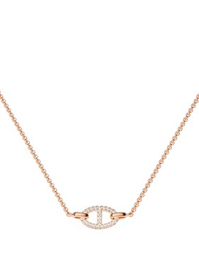 APM Monaco玫瑰金色Maille Marine项链锁骨链水手环扣简约礼物