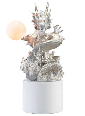 生肖盘龙落地摆件LED月球夜灯