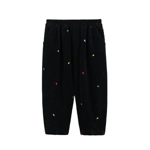 砚台家童装男童加绒灯芯绒长裤2025冬装男宝裤子儿童纯棉休闲裤潮