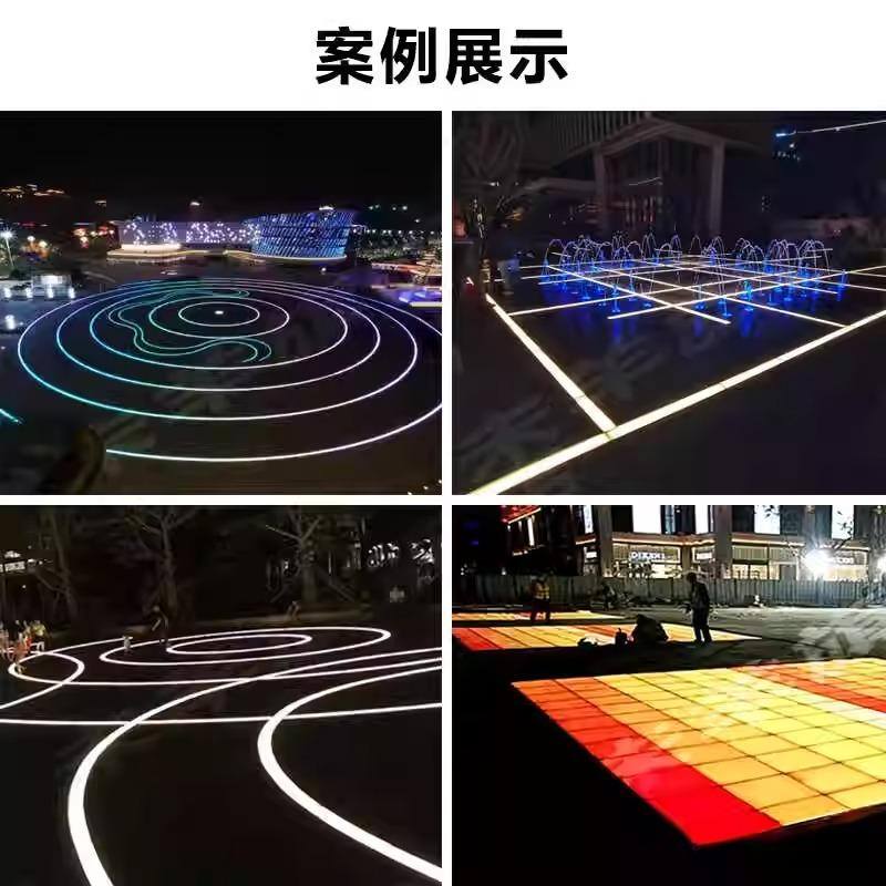 弧形地埋灯LED户外防水DMX512RGB嵌入式埋地灯广场公园异形地砖灯
