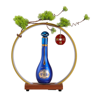 创意可旋转白酒红酒洋酒葡萄酒展示架底座LED灯圈展台展柜陈列架