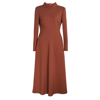 罗衣高级美拉德大摆针织连衣裙