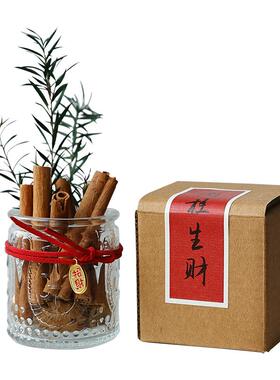 招财肉桂办公室工位香薰摆件