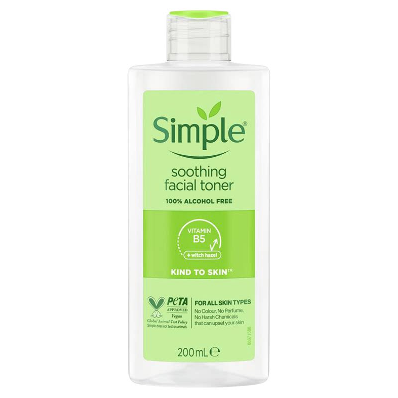 英国Simple清妍爽肤水柔润温和水
