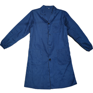 纯棉蓝大褂工作服男长款劳保服全棉棉布医用白大褂实验服工装定制