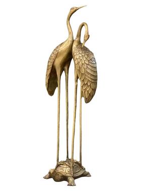 院子全铜景观落地摆件龟仙鹤贺礼