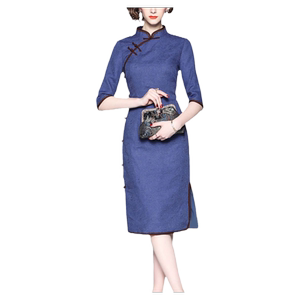 奈昕让您穿着漂亮个性化私人订制 133202 妈妈装新款立领七分袖修