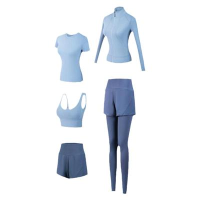 瑜伽服套装送胸垫速干修身运动服