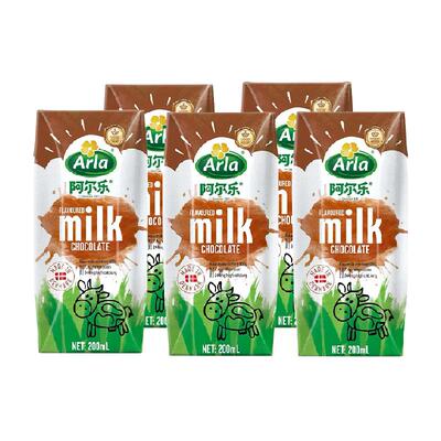 arla尝鲜丹麦进口牛奶200ml×5盒