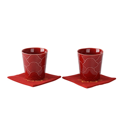 仲夏知己陶瓷敬茶杯套装一对