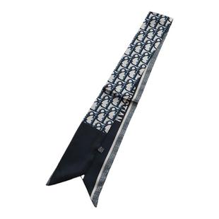 字母丝巾搭西装包包丝带绑巾高级绑头发女发带脖子配饰小长条领巾