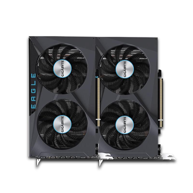 技嘉RX6500XT/RX6600XT 4G/8G 猎鹰台式电脑电竞游戏独立AMD显卡