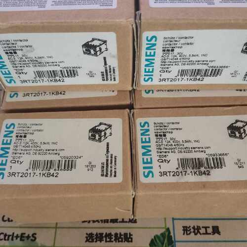 议价3RT2017-1BB42/1JB42/2JB42/1KB42/2FB42西门子低压接触器