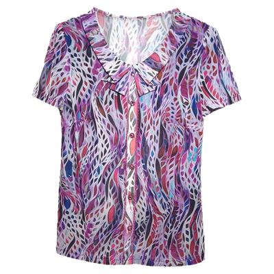 妈妈夏装网纱速干透气短袖T恤