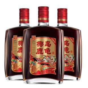 椰岛(YEDAO)鹿龟酒33度(佳品)268ml*3 中华老字号 药食同源