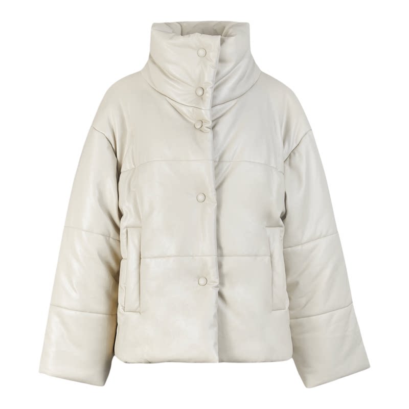 LattelierPU皮衣棉服短款