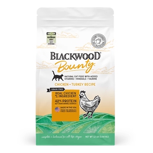 美国 Blackwood珀萃 低温慢煮●Bounty系列 鸡肉/三文鱼 猫粮 1袋