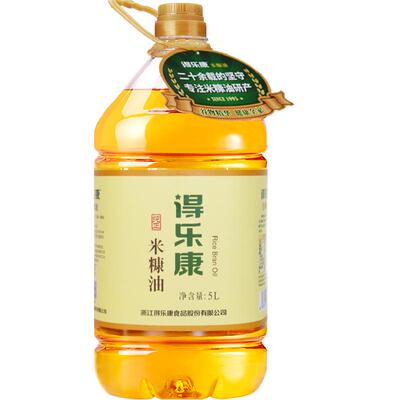 得乐康米糠油富含谷维素5L