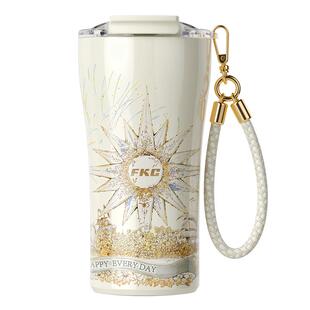 FKC流景扬辉双饮咖啡杯316l不锈钢内胆保温杯560ml茶水分离茶杯子