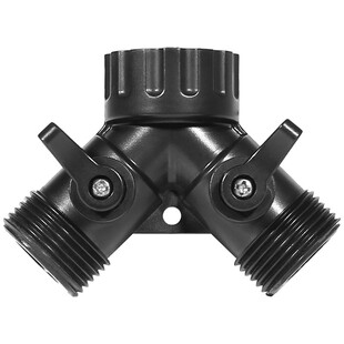 带阀门一分二路分水器4分6分螺纹 龙头快接头水管分流器园艺专用