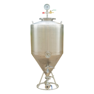 不锈钢小型单层保压自酿啤酒发酵罐多功能锥形设备葡萄酒镜面抛光