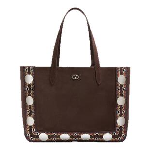 [礼物]华伦天奴VALENTINO男女同款NELLCOTE绒面牛皮革手袋