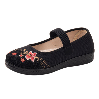 绣花老人鞋舒适老北京布鞋软底