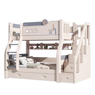 全实木上下床双层床经济型床男孩儿童高低床子母床上下铺木床双层