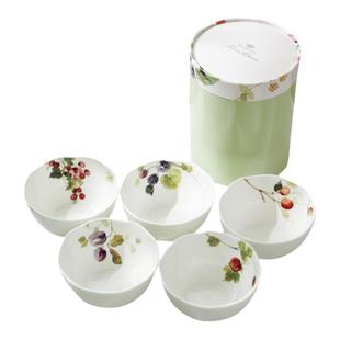 日本Narumi鸣海LUCYS GARDEN露西花园11cm骨瓷米饭碗餐碗礼盒套装