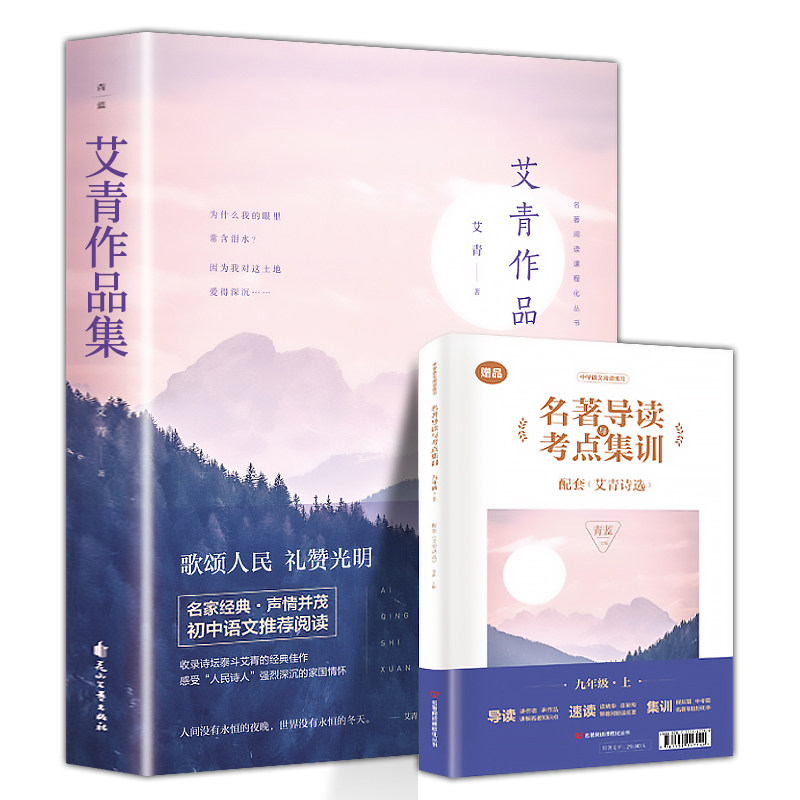 艾青诗选必读正版原著九年级课外阅读书籍初中生初三上册书目人民教育出版社文学配套人教版艾菁爱青诗集艾情艾清文选作品集诗歌