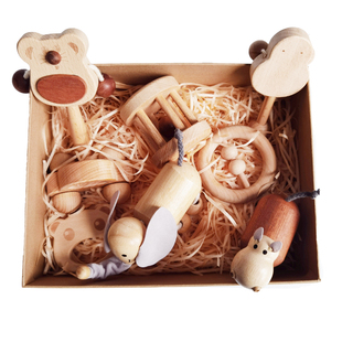 新生婴儿玩具手摇铃初生百天礼物小孩周岁满月礼品宝宝抓握磨牙