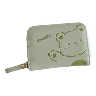 新款日韩可爱小熊证件包卡通多卡位卡包女学生拉链卡套便携零钱包