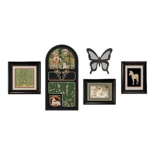 宋式美学中古风挂画客厅布置沙发背景墙装饰画高级感复古组合壁画