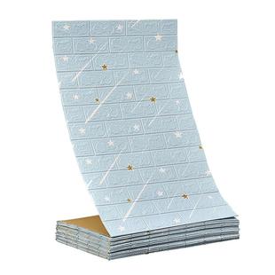 墙纸自粘3d立体自粘墙贴防水防潮卧室温馨儿童房背景装饰泡沫壁纸