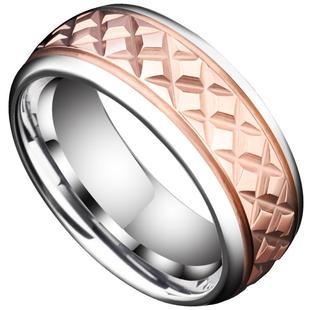 赤月 欧美男士戒指ins潮个性食指单身戒子小众设计轻奢玫瑰金尾戒