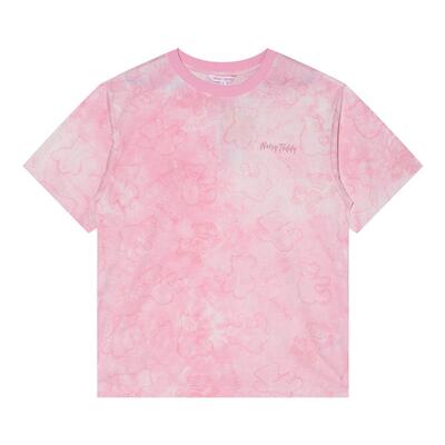 时尚晕染风圆领短袖T恤衫百搭童