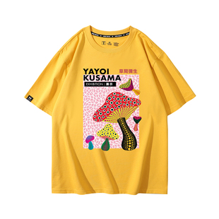 草间弥生周边T恤Yayoi Kusama日系南瓜圆点蘑菇波普艺术男女短袖