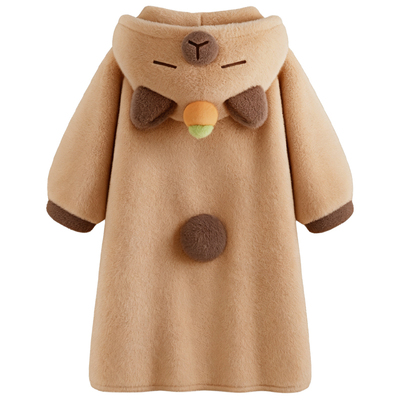 冬季珊瑚绒保暖长袖睡袍