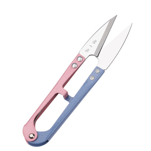 张小泉纱剪线头小剪刀家用修剪十字绣小纱剪U型弹簧大号碳钢纱剪