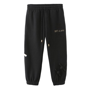 碧海潮生<众生相4色卫裤>秋冬新款中国风国潮加绒卫裤