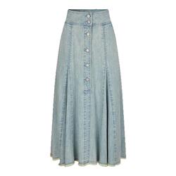 MOUSSY 夏季新品复古港风垂感A型牛仔半身裙女028JSX11-1028