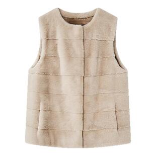 【丹麦皇冠级白貂】Laurel劳芮新款水貂皮草马甲LWL364S02200