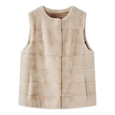 【丹麦皇冠级白貂】Laurel劳芮新款水貂皮草马甲LWL364S02200