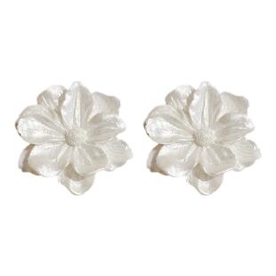 法式山茶花耳钉女复古小众独特气质耳环高级感轻奢新款艺术生耳饰