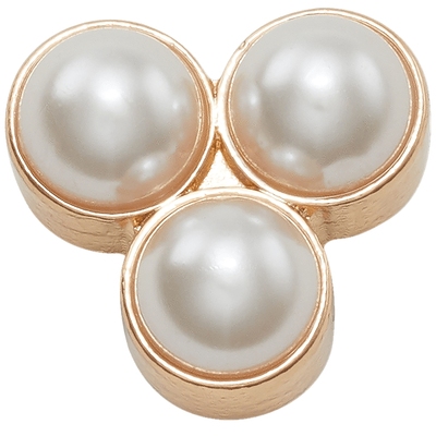 Crocs卡骆驰智必星配件洞洞鞋花 质感潮流质感金色珍珠爱心挂坠